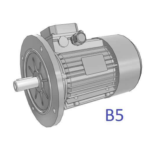 Moteur triphasé IE3 5,5kW 1000 tr/min Hauteur d'axe 132mm