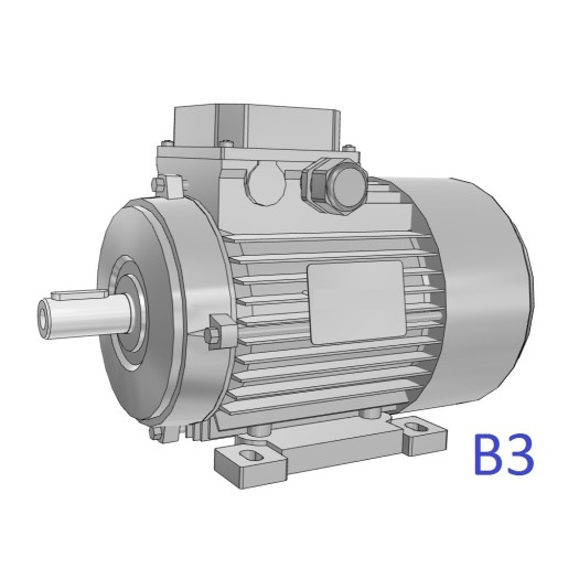 Moteur triphasé IE3 55kW 1000 tr/min Hauteur d'axe 280mm