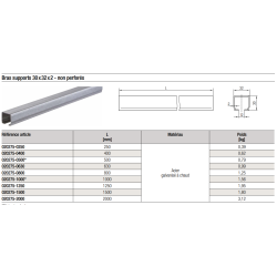 BRAS SUPPORT C 32x30x500-ST-SV 020275-0500