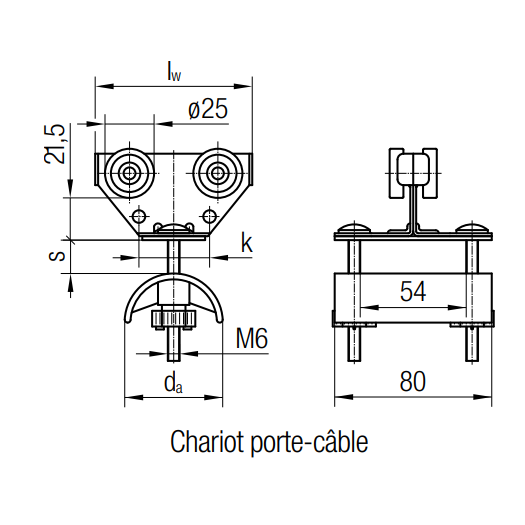 CHARIOT PORTE CABLE ( mobile ) 023261