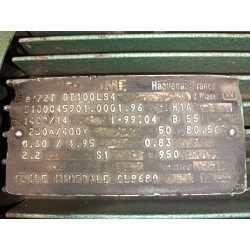 Moteur de réducteur occasion SEW 2,2 kW 1400 tr/min