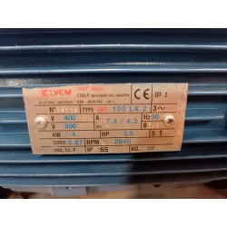 Moteur triphasé occasion 4 kW 2840 tr/min