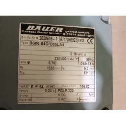 Motoréducteur occasion BAUER 0,18 kW 1350/9.2 tr/min