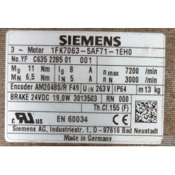 Servomoteur Siemens 1FK7063-5AF71-1EH0