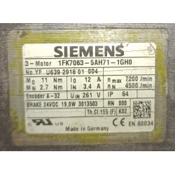 Servomoteur Siemens 1FK7063-5AH71-1GH0