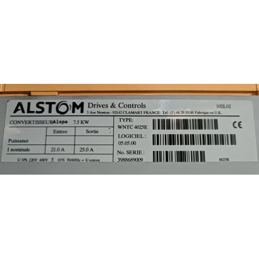 Variateur d'occasion Alstom CC 2Q 25A