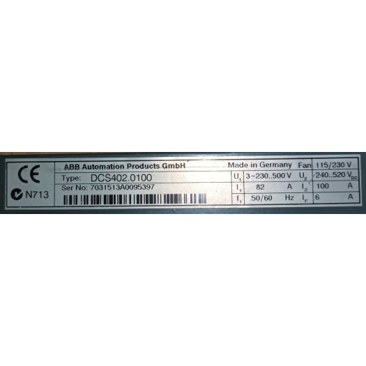VARIATEUR ABB DCS40082A CC 82A 2 CADRANTS OCCASION