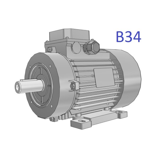 Moteur triphasé  0,18kW  3000 tr/min Hauteur d'axe 063mm