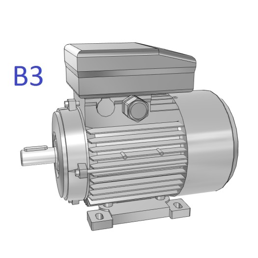 Moteur monophasé 0,37kW  3000 tr/min Hauteur d'axe 071mm