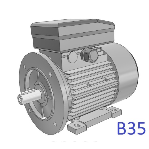 Moteur monophasé 1,5kW  3000 tr/min Hauteur d'axe 090mm